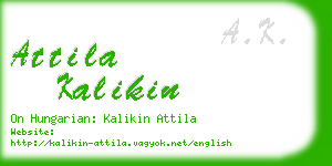 attila kalikin business card